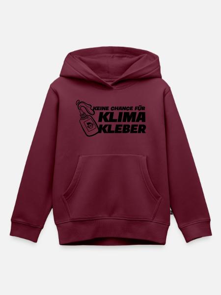 keine Chance für Klimakleber - Kinder Premium Organic Hoodie - Burgunderrot