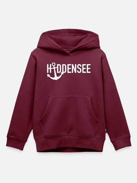 Hiddensee mein Anker - Kinder Premium Organic Hoodie - Burgunderrot