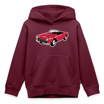 Oldtimer Cabrio (3 Col.) - Kinder Premium Organic Hoodie - Burgunderrot - Vorne - AI Model Kid Female (0cm)