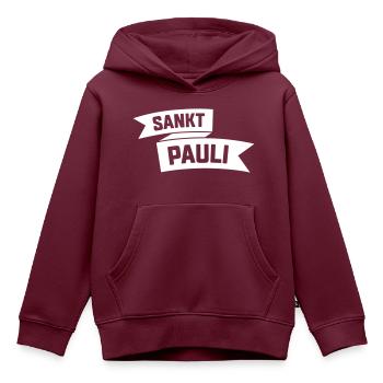 SANKT PAULI - Kinder Premium Organic Hoodie - Burgunderrot - Vorne - AI Model Kid Female (0cm)