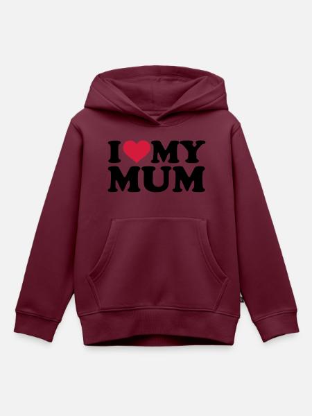 Mama - Kinder Premium Organic Hoodie - Burgunderrot