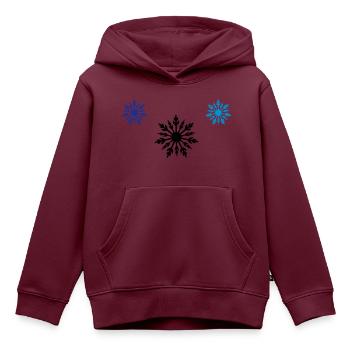 sterne frost - Kinder Premium Organic Hoodie - Burgunderrot - Vorne - AI Model Kid Female (0cm)