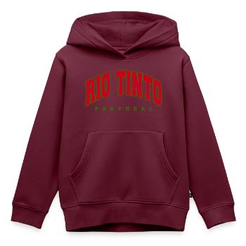 Rio Tinto - Kinder Premium Organic Hoodie - Burgunderrot - Vorne - AI Model Kid Female (0cm)