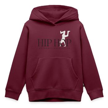 Hip Hop at Movement Revolution - Kinder Premium Organic Hoodie - Burgunderrot - Vorne - AI Model Kid Female (0cm)