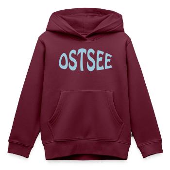 Ostsee - Kinder Premium Organic Hoodie - Burgunderrot - Vorne - AI Model Kid Female (0cm)
