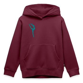 Tänzer - Kinder Premium Organic Hoodie - Burgunderrot - Vorne - AI Model Kid Female (0cm)