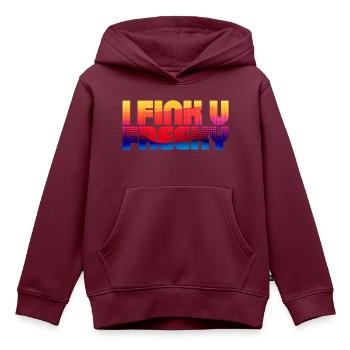 I Think You're Freaky - Kinder Premium Organic Hoodie - Burgunderrot - Vorne - AI Model Kid Female (0cm)