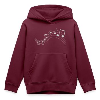 Musik, Musical, Musiknoten - Kinder Premium Organic Hoodie - Burgunderrot - Vorne - AI Model Kid Female (0cm)