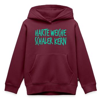 harte weiche schaler kern - Kinder Premium Organic Hoodie - Burgunderrot - Vorne - AI Model Kid Female (0cm)