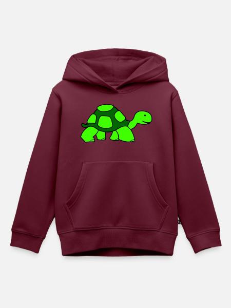 turtle - Kinder Premium Organic Hoodie - Burgunderrot