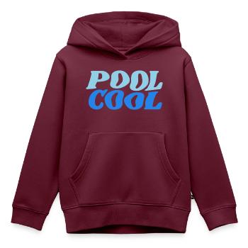 pool cool - Kinder Premium Organic Hoodie - Burgunderrot - Vorne - AI Model Kid Female (0cm)