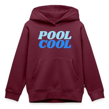 pool cool - Kinder Premium Organic Hoodie - Burgunderrot - Vorne - AI Model Kid Female (0cm)