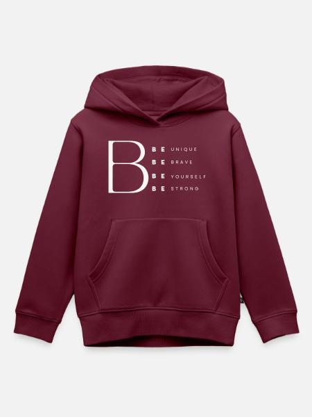 Motivational Quotes - Kinder Premium Organic Hoodie - Burgunderrot