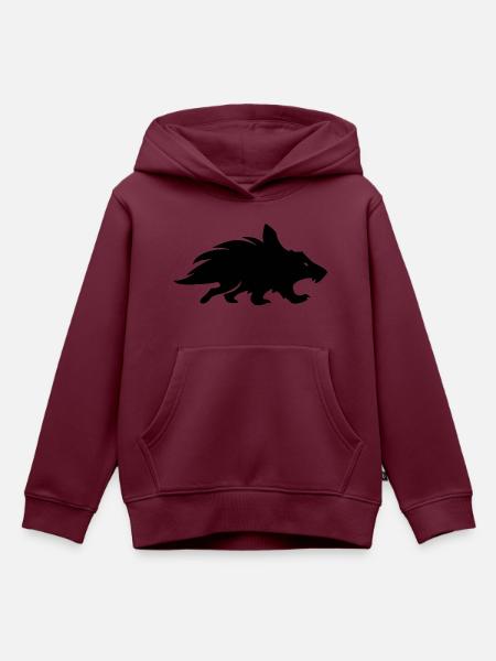 Tierische Silhouetten - Kinder Premium Organic Hoodie - Burgunderrot