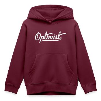 Optimist - Kinder Premium Organic Hoodie - Burgunderrot - Vorne - AI Model Kid Female (0cm)