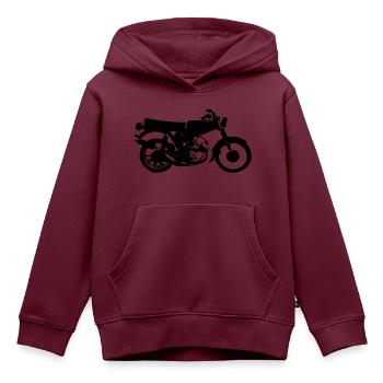 Simson Moped - Kinder Premium Organic Hoodie - Burgunderrot - Vorne - AI Model Kid Female (0cm)