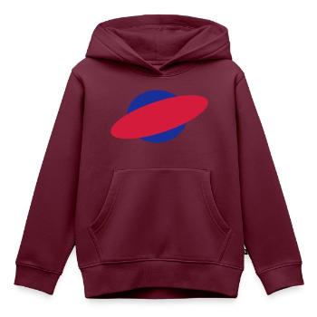 Nasa - Kinder Premium Organic Hoodie - Burgunderrot - Vorne - AI Model Kid Female (0cm)