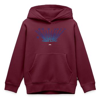 VU Meter Vintage - Kinder Premium Organic Hoodie - Burgunderrot - Vorne - AI Model Kid Female (0cm)