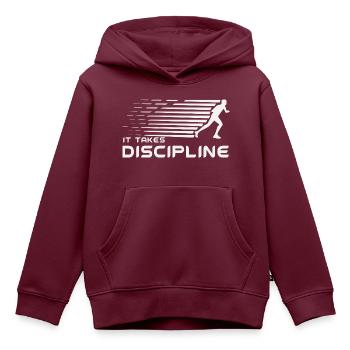 Marathon - Kinder Premium Organic Hoodie - Burgunderrot - Vorne - AI Model Kid Female (0cm)