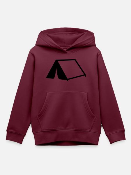Zelt - Kinder Premium Organic Hoodie - Burgunderrot
