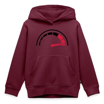 Tacho Schnell Rasen - Kinder Premium Organic Hoodie - Burgunderrot - Vorne - AI Model Kid Female (0cm)