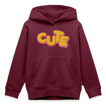 Süß Babykleidung Kinderkleidung - Kinder Premium Organic Hoodie - Burgunderrot - Vorne - AI Model Kid Female (0cm)