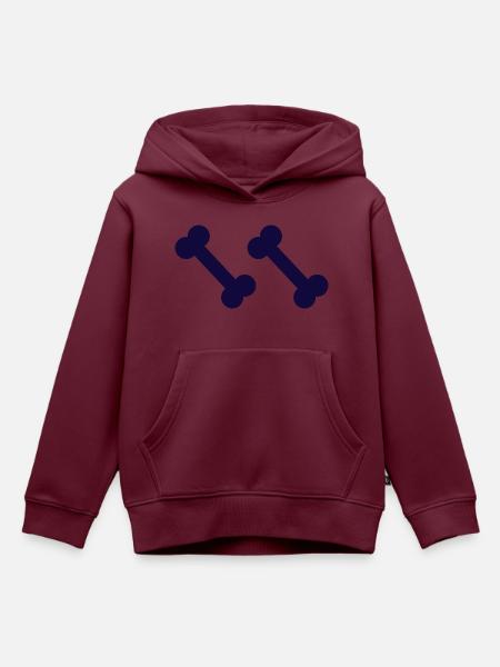 DOG CAT PET - Kinder Premium Organic Hoodie - Burgunderrot