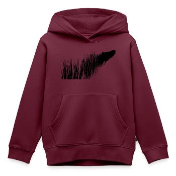 Zweige im Schnee - Kinder Premium Organic Hoodie - Burgunderrot - Vorne - AI Model Kid Female (0cm)