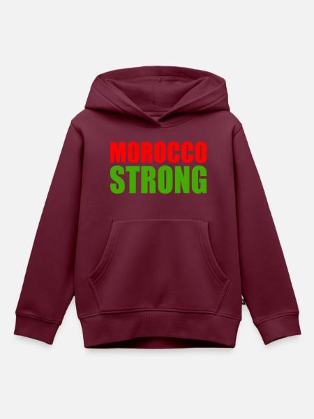 Morocco strong - Kinder Premium Organic Hoodie - Burgunderrot