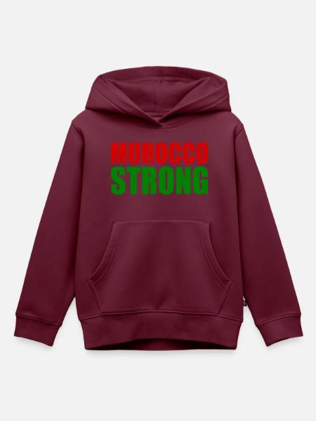Morocco strong - Kinder Premium Organic Hoodie - Burgunderrot