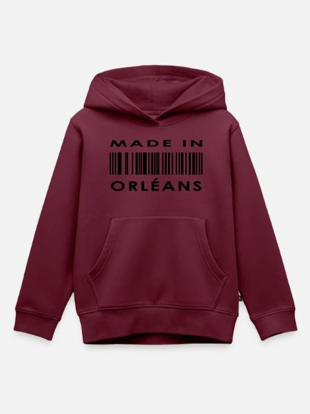 Orleans - Kinder Premium Organic Hoodie - Burgunderrot