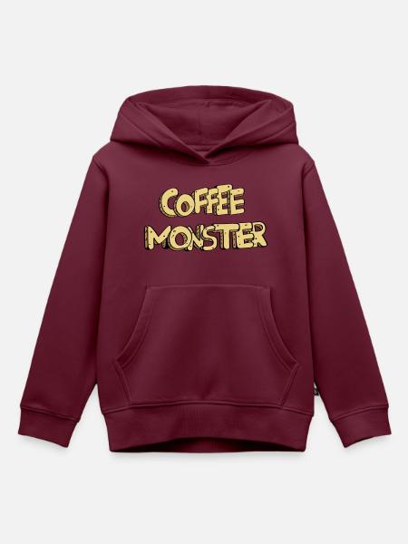 textcoffee_monster - Kinder Premium Organic Hoodie - Burgunderrot