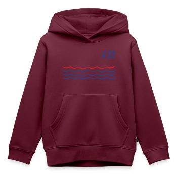 Bretagne 22 - Côtes d 'Armor - Kinder Premium Organic Hoodie - Burgunderrot - Vorne - AI Model Kid Female (0cm)