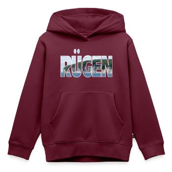 Rügen - Kinder Premium Organic Hoodie - Burgunderrot - Vorne - AI Model Kid Female (0cm)