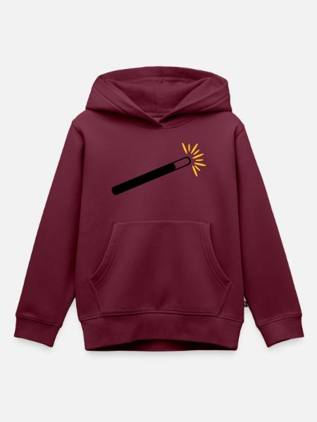 Zauberstab - Kinder Premium Organic Hoodie - Burgunderrot