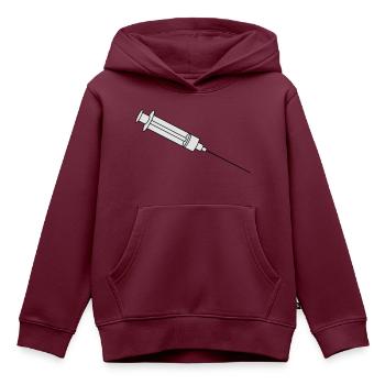 Syringe - Kinder Premium Organic Hoodie - Burgunderrot - Vorne - AI Model Kid Female (0cm)