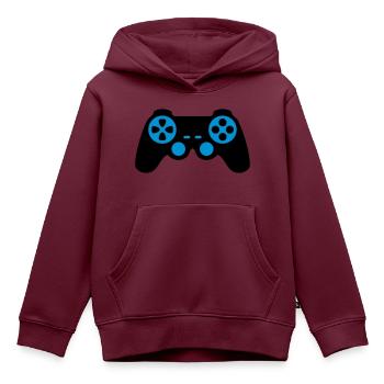Controller - Kinder Premium Organic Hoodie - Burgunderrot - Vorne - AI Model Kid Female (0cm)