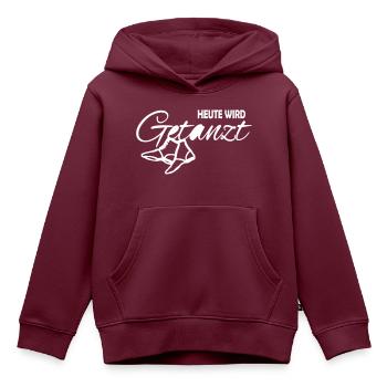 Heute wird getanzt - Kinder Premium Organic Hoodie - Burgunderrot - Vorne - AI Model Kid Female (0cm)