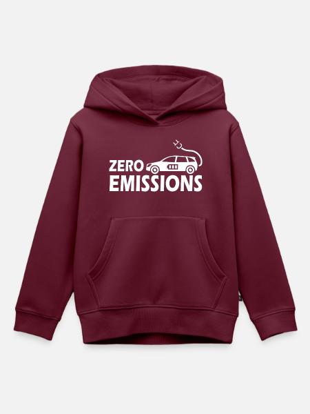 Electric Car E-mobility Hybrid - Kinder Premium Organic Hoodie - Burgunderrot