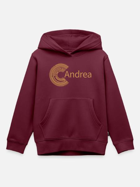 Für Andrea - Kinder Premium Organic Hoodie - Burgunderrot