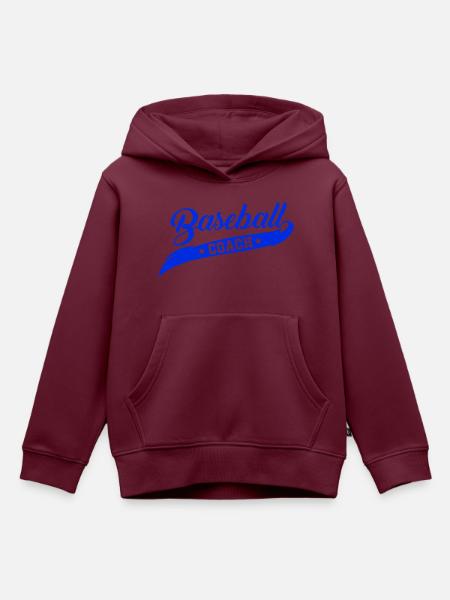 baseball coach - Kinder Premium Organic Hoodie - Burgunderrot