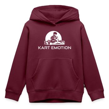 Kart Emotion - Kinder Premium Organic Hoodie - Burgunderrot - Vorne - AI Model Kid Female (0cm)