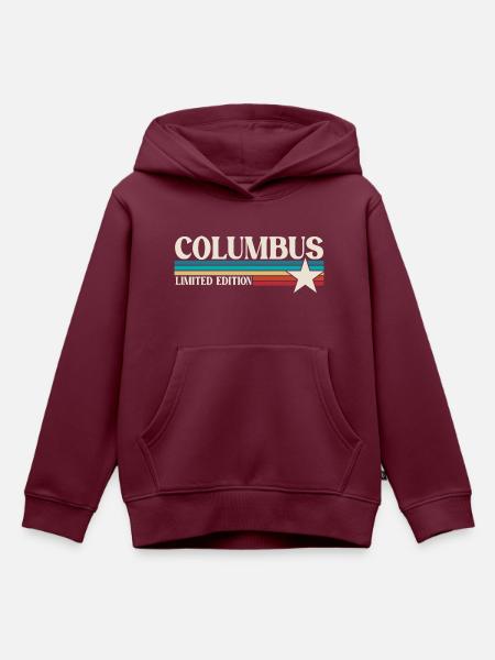 Columbus Ohio - Kinder Premium Organic Hoodie - Burgunderrot