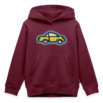 Sportauto - Spielzeug Auto Design - Kinder Premium Organic Hoodie - Burgunderrot - Vorne - AI Model Kid Female (0cm)