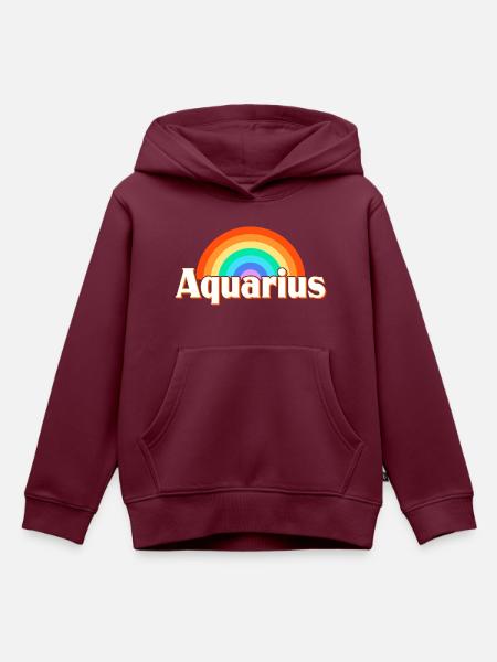 Sternzeichen Wassermann - Kinder Premium Organic Hoodie - Burgunderrot