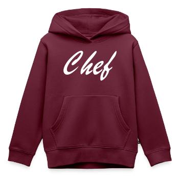Chef - Kinder Premium Organic Hoodie - Burgunderrot - Vorne - AI Model Kid Female (0cm)
