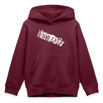 rudeboy4 - Kinder Premium Organic Hoodie - Burgunderrot - Vorne - AI Model Kid Female (0cm)