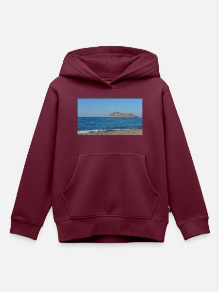 Griechische Landschaft - Kinder Premium Organic Hoodie - Burgunderrot