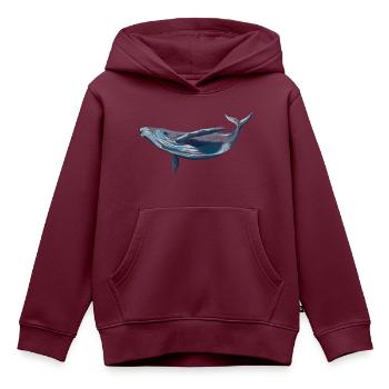 Save the ocean, stop whaling! - Kinder Premium Organic Hoodie - Burgunderrot - Vorne - AI Model Kid Female (0cm)