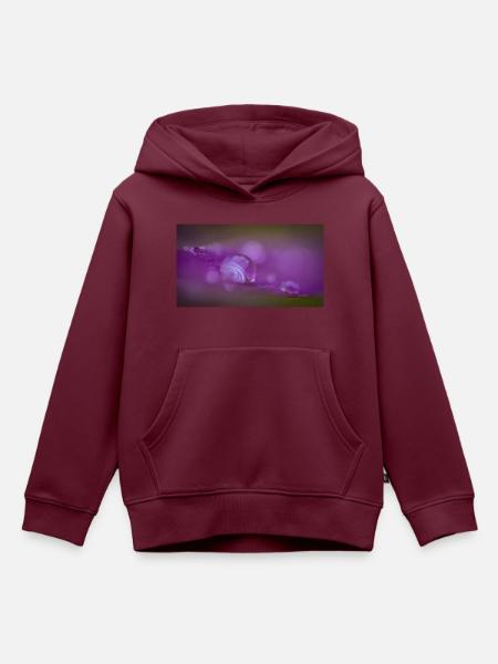 Tropfen - Kinder Premium Organic Hoodie - Burgunderrot